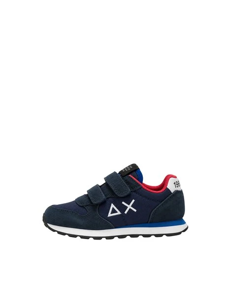 SNEAKERS BASSE CON DOPPIO STRAPPO BAMBINO BLU