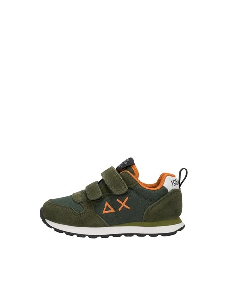 SNEAKERS BASSE CON DOPPIO STRAPPO BAMBINO VERDE