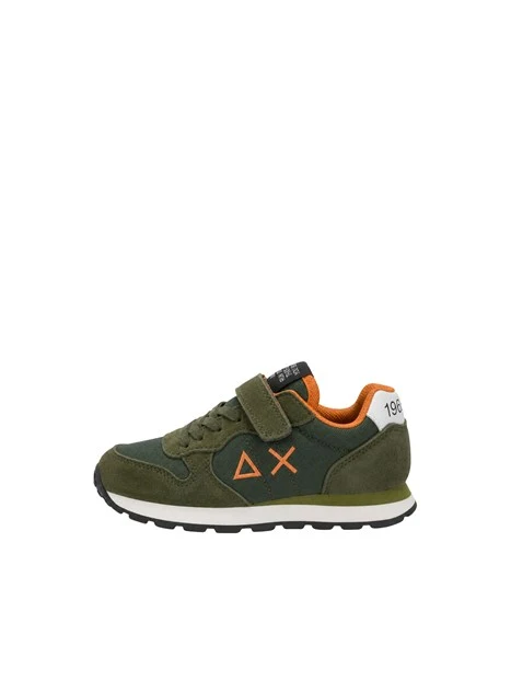 SNEAKERS BASSE CON STRAPPO E LACCI BAMBINO VERDE