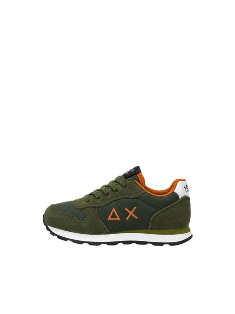 SNEAKERS BASSE CON LACCI BAMBINO VERDE