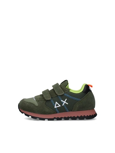 SNEAKERS BASSE CON DOPPIO STRAP BAMBINO VERDE
