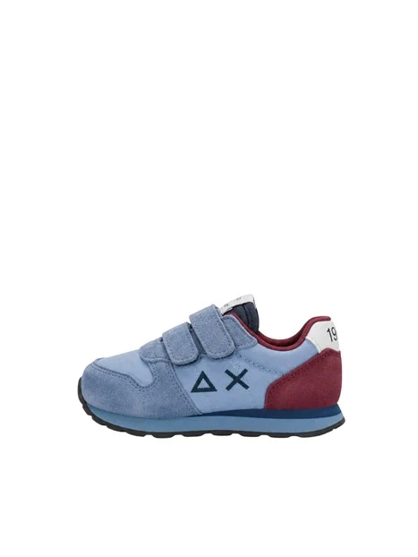 SNEAKERS BASSE CON DOPPIO STRAP BAMBINO AZZURRO