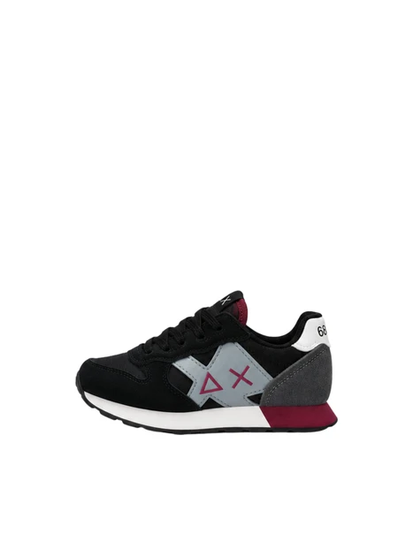 SNEAKERS BASSE CON LACCI BAMBINO NERO