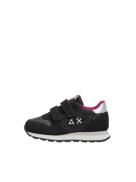SNEAKERS BASSE CON DOPPIO STRAP BAMBINA NERO