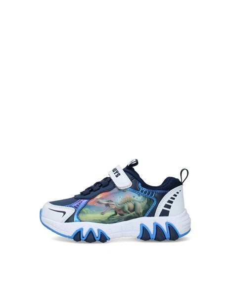 SNEAKERS BASSE CON DINOSAURI BAMBINO BLU