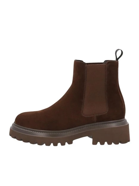 STIVALETTI TACCO ALTO BEATLES IN PELLE SCAMOSCIATA DONNA MARRONE