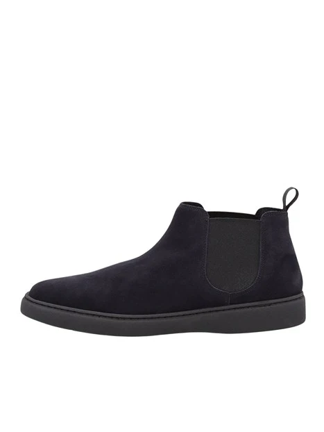 STIVALETTI TACCO BASSO BEATLES IN PELLE SCAMOSCIATA UOMO BLU