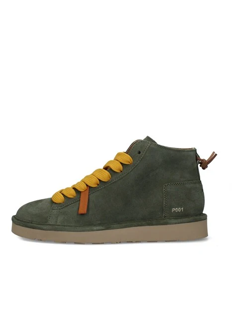 SNEAKERS ALTE CON LACCI OVERSIZE UOMO VERDE