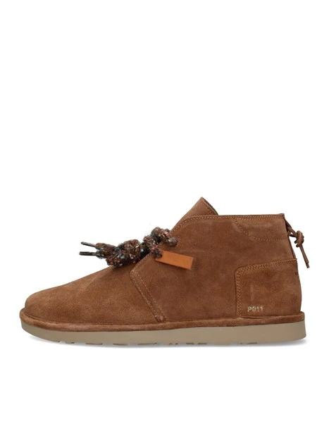 STRINGATE POLACCHINE IN CAMOSCIO CON LACCI OVERSIZE UOMO MARRONE