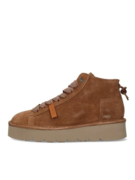 SNEAKERS ALTE IN CAMOSCIO DONNA MARRONE