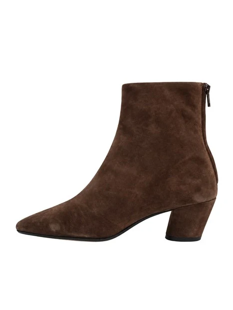 STIVALETTI TACCO ALTO 40005 IN CAMOSCIO DONNA MARRONE