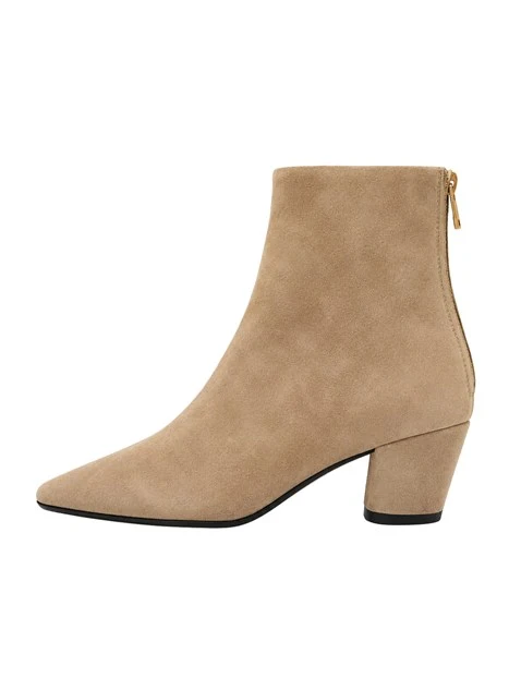 STIVALETTI TACCO ALTO 40005 IN CAMOSCIO DONNA TORTORA