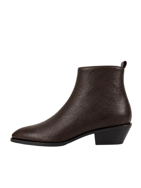 STIVALETTI TACCO BASSO 40705 DONNA MARRONE