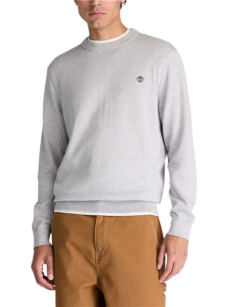 MAGLIA GIROCOLLO IN COTONE UOMO GRIGIO