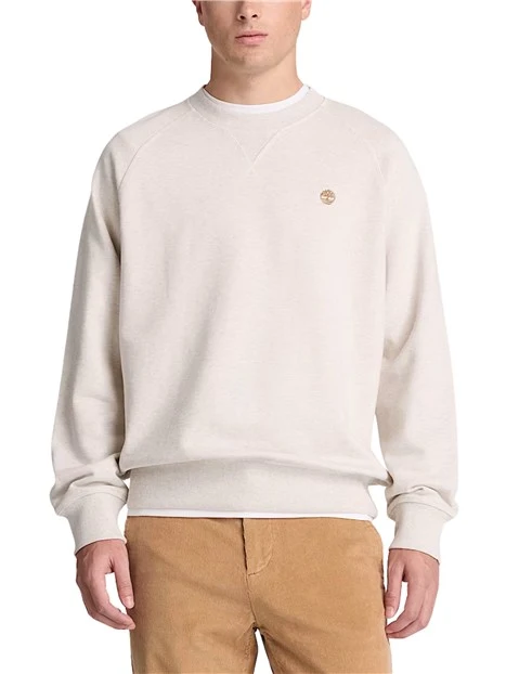 FELPA GIROCOLLO CON MANICHE RAGLAN UOMO BEIGE