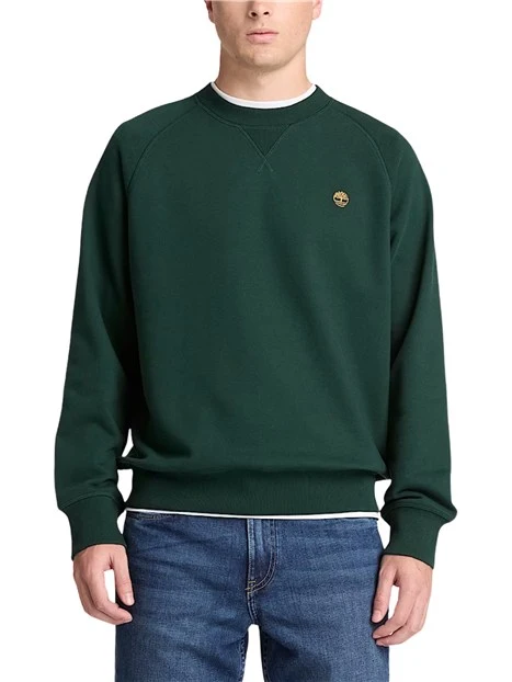 FELPA GIROCOLLO CON MANICHE RAGLAN UOMO VERDE