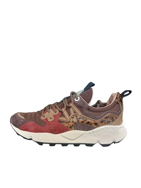 SNEAKERS PLATFORM SUOLA TRAIL LEOPARDATA DONNA MARRONE