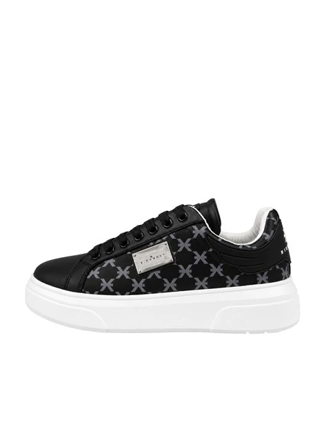 SNEAKERS PLATFORM MONOGRAM LOGO UOMO NERO