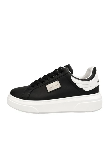 SNEAKERS PLATFORM CON PLACCA UOMO NERO