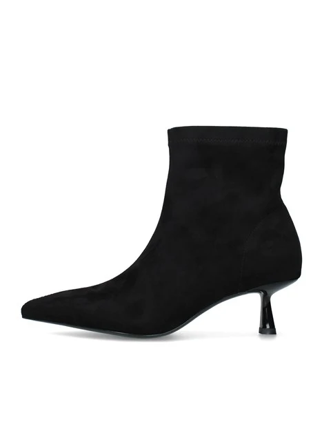 STIVALETTI TACCO BASSO E SOTTILE DONNA NERO