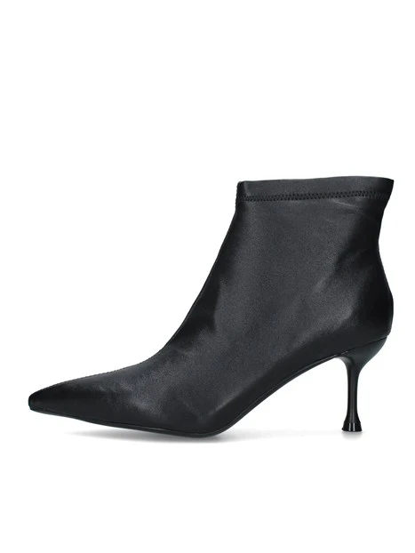 STIVALETTI TACCO ALTO CON PUNTA AFFUSOLATA E TACCO SOTTILE DONNA NERO
