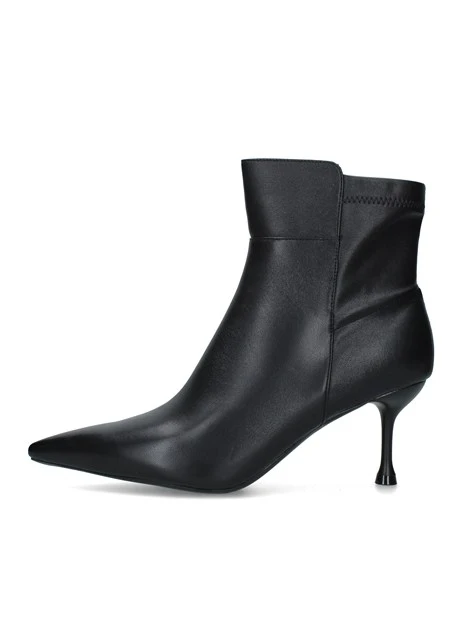 STIVALETTI TACCO ALTO CON TAGLIO ASIMMETRICO DONNA NERO