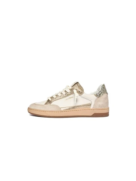 SNEAKERS BASSE CON DETTAGLIO GLITTER DONNA PLATINO