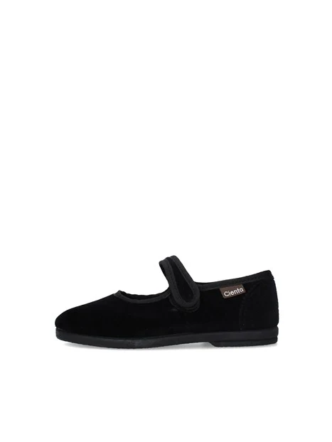 BALLERINE CON CINTURINO SUL COLLO DEL PIEDE BAMBINA NERO