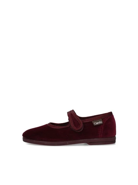 BALLERINE CON CINTURINO SUL COLLO DEL PIEDE BAMBINA BORDEAUX