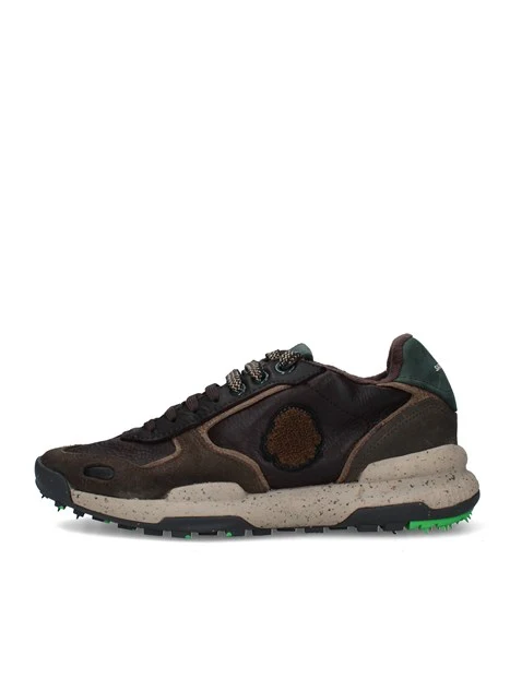 SNEAKERS BASSE CON PATCH LATERALE UOMO MARRONE