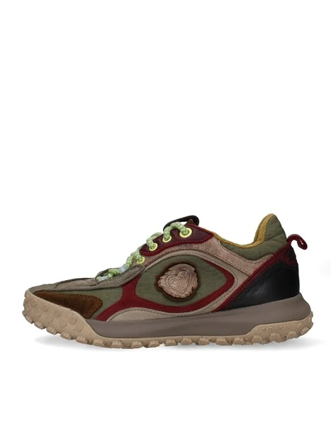 SNEAKERS BASSE CON LACCI TREKKING E SUOLA SCOLPITA UOMO VERDE