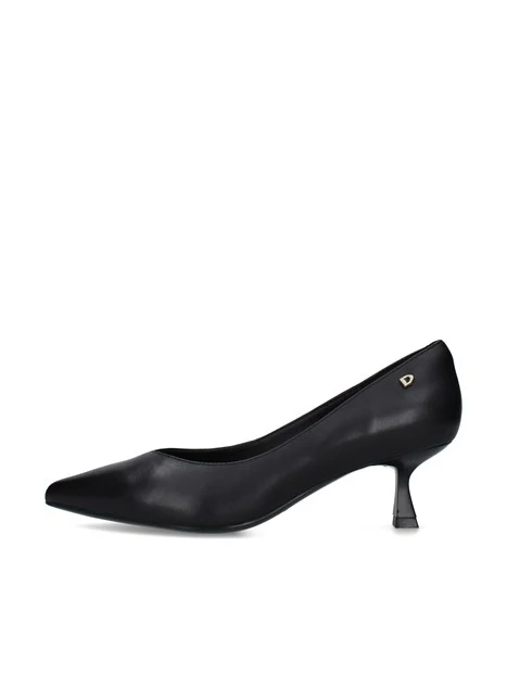 DÉCOLLETÉ IN PELLE A PUNTA CON TACCO SOTTILE DONNA NERO