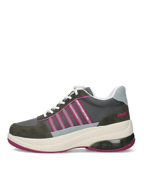 SNEAKERS BASSE CON DETTAGLI A CONTRASTO DONNA VERDE