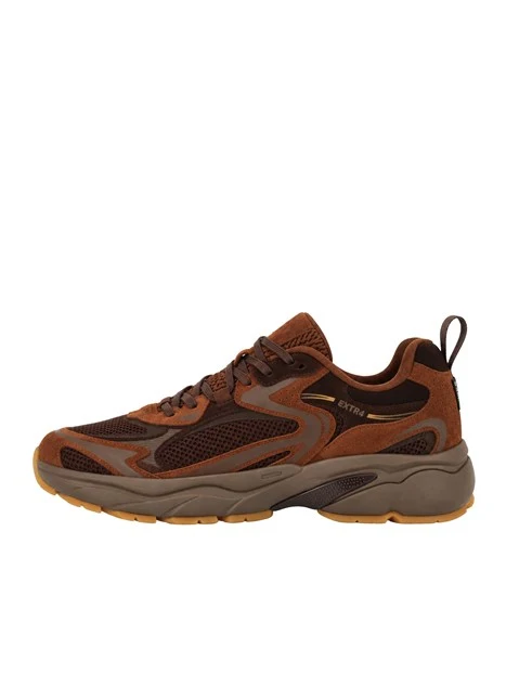 SNEAKERS BASSE IN CAMOSCIO E MESH CON MEMBRANA GORE-TEX UOMO MARRONE