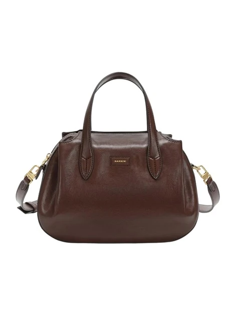 BORSA A MANO IN PELLE DAKATA DONNA MARRONE