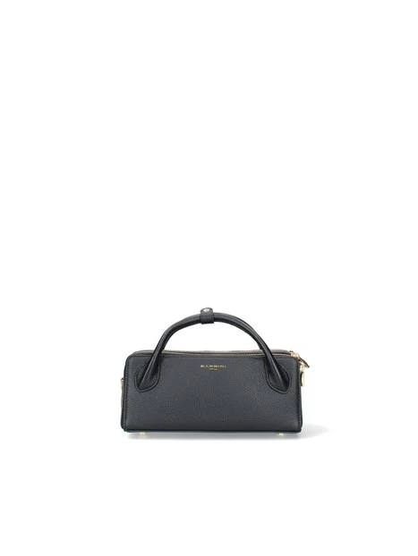 BORSA A MANO MINI IN PELLE MARTELLATA DONNA NERO