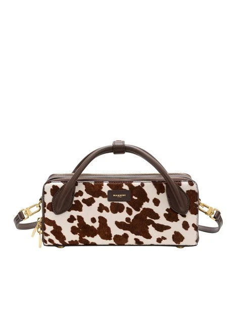 BORSA A MANO IN PELLE CAVALLINO DONNA MARRONE