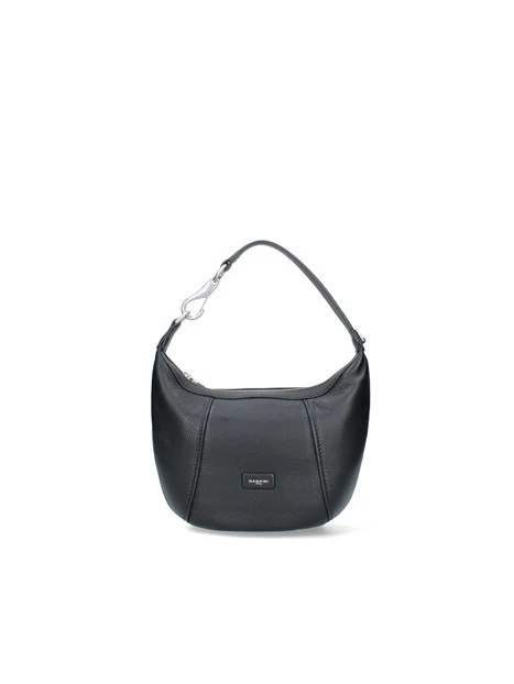 BORSA A SPALLA HOBO IN PELLE CON TRACOLLA DONNA NERO