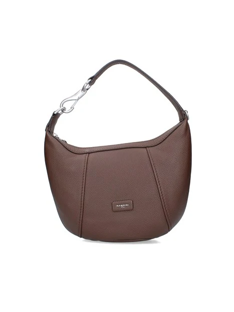 BORSA A SPALLA HOBO IN PELLE DONNA CUOIO