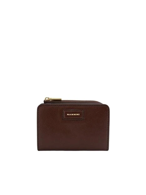 PORTAFOGLI PICCOLO IN PELLE DONNA MARRONE