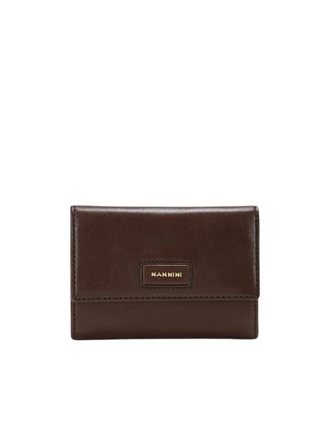 PORTAFOGLI IN PELLE DONNA MARRONE