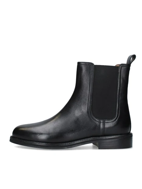 STIVALETTI TACCO BASSO CHELSEA CON INSERTI ELASTICI DONNA NERO