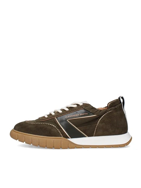 SNEAKERS BASSE CON PANNELLI A CONTRASTO DONNA VERDE