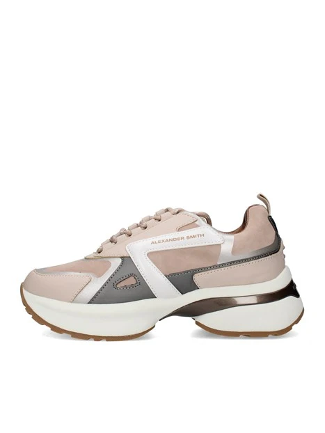 SNEAKERS BASSE CON INSERTI METALLIZZATI DONNA TORTORA