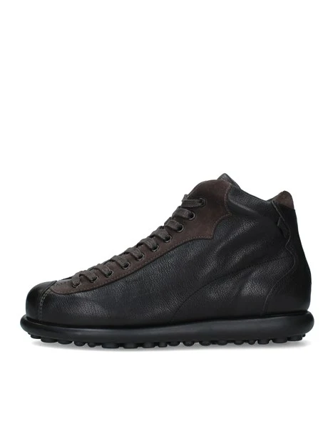 SNEAKERS ALTE CON INSERTI IN CAMOSCIO UOMO NERO