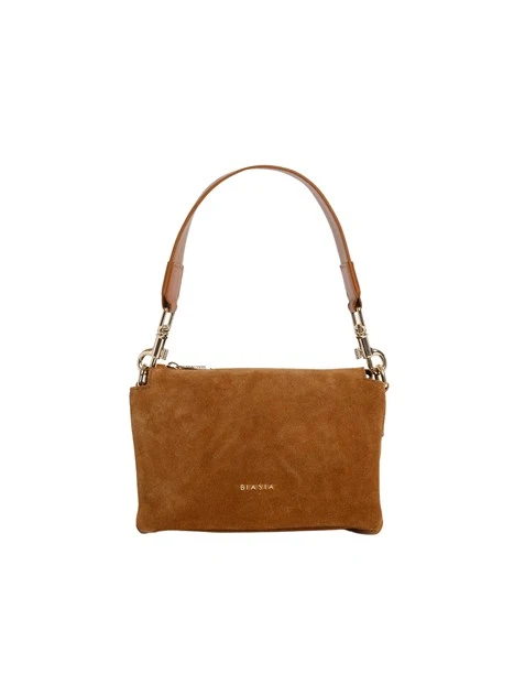 BORSA A SPALLA IN CAMOSCIO DONNA MARRONE