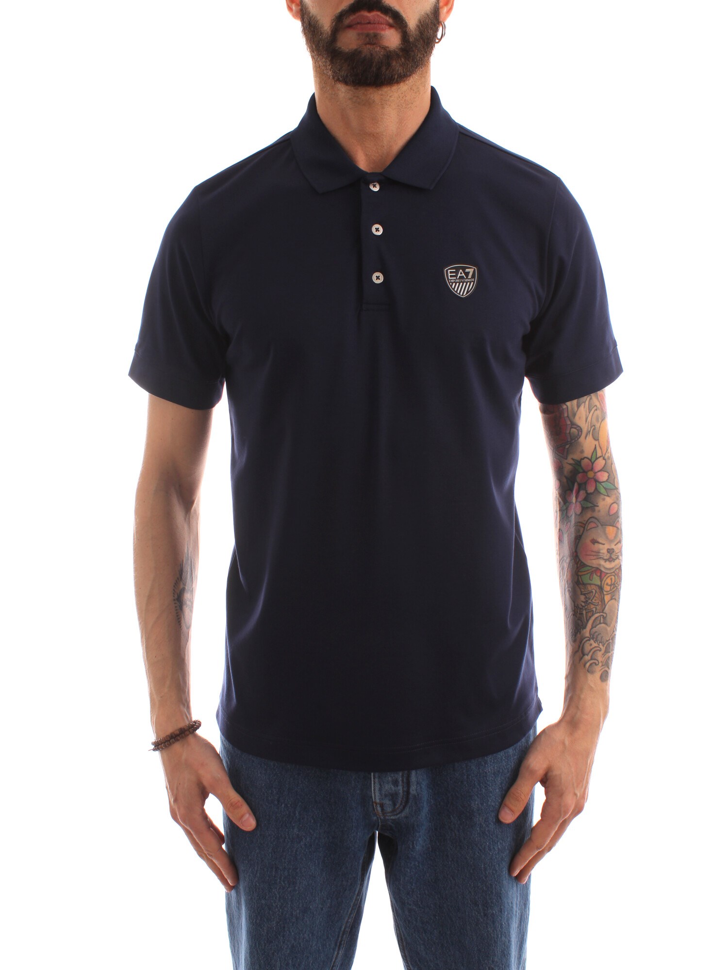 Ea7 Clothing Man Short sleeves NAVY BLUE 3LPF08