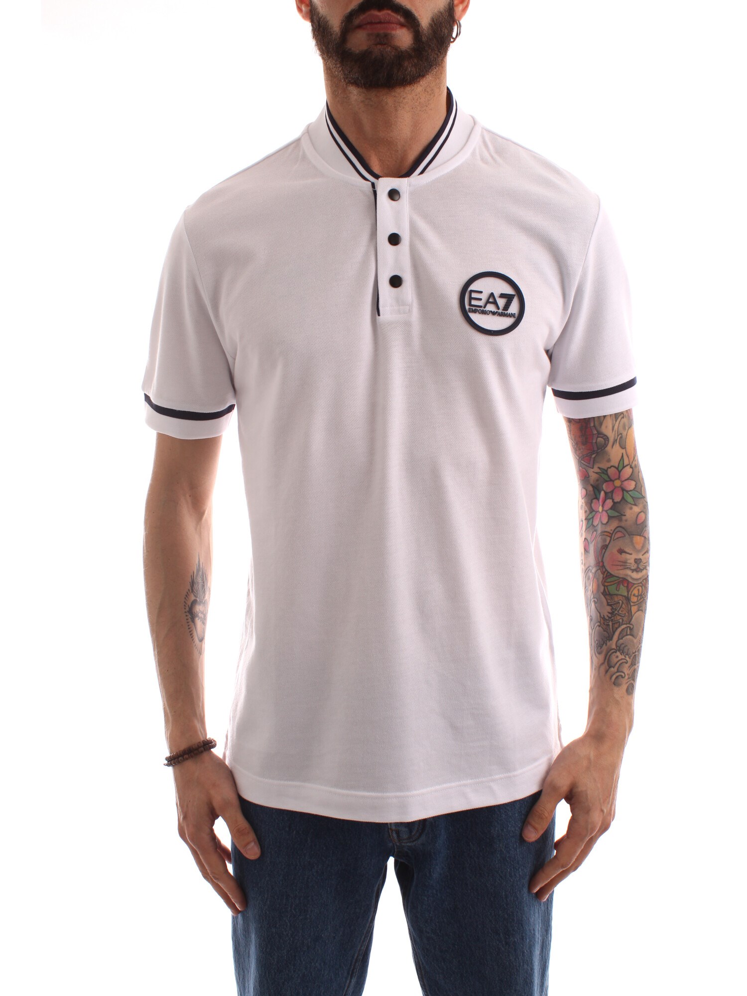 Ea7 Clothing Man Short sleeves WHITE 3LPF18