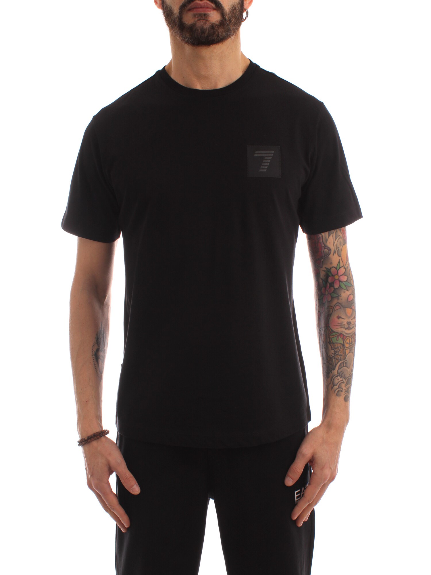 Ea7 Clothing Man Short sleeve BLACK 3LPT15