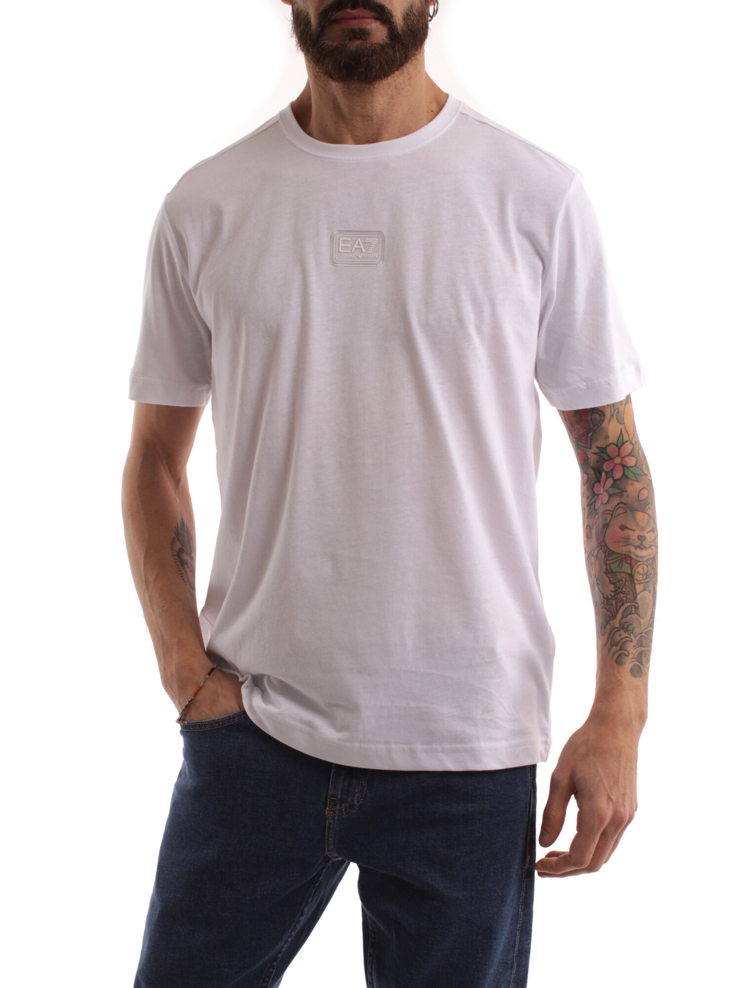 Ea7 Clothing Man Short sleeve WHITE 3RPT05